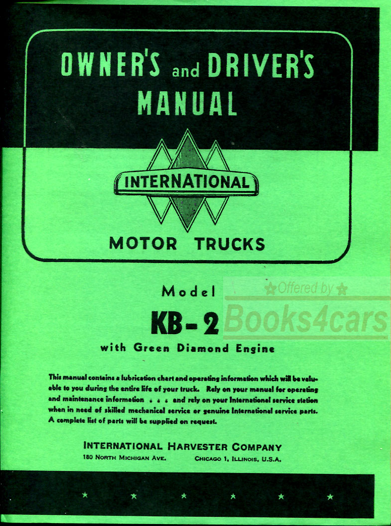 47-49 KB2 owners manual by International
