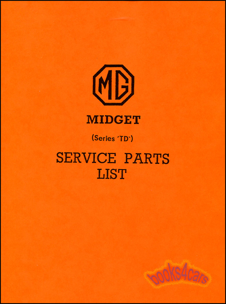 49-53 TD parts manual by MG