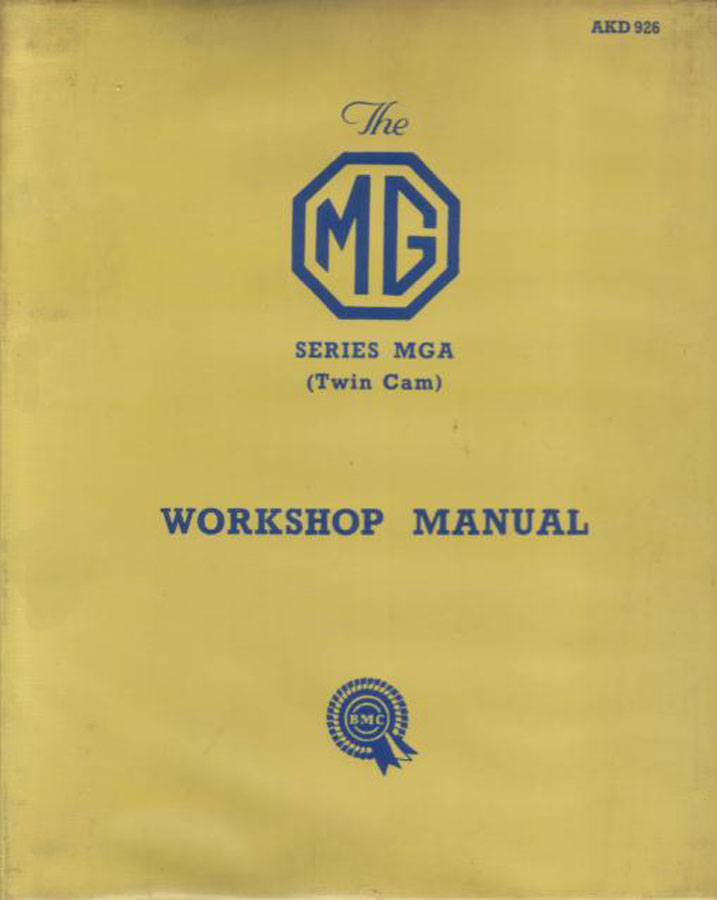 58-61 MGA Twin Cam Factory Workshop manual by MG