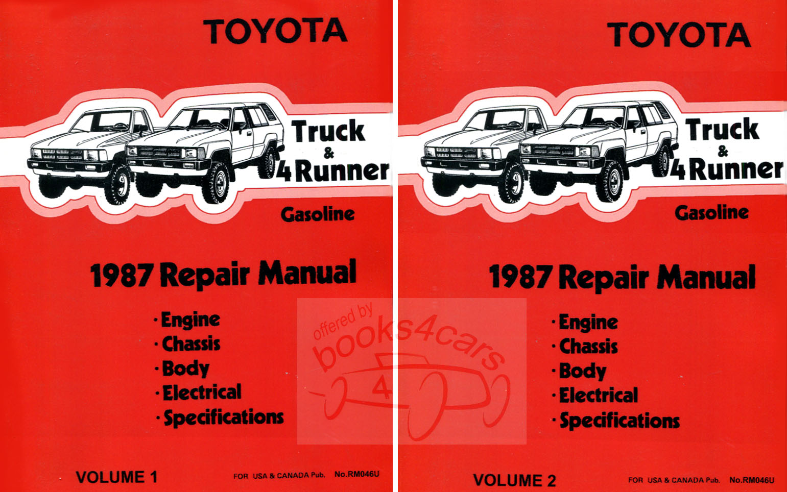 87 Truck & 4Runner Shop Service Repair Manual by Toyota includes 4x4 & Turbo 1,340 pages