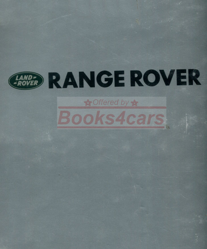 90 Range Rover electrical trouble shooting manual by Land Rover
