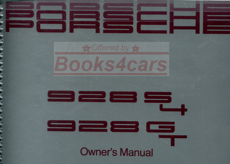 90 928 Owners Manual by Porsche