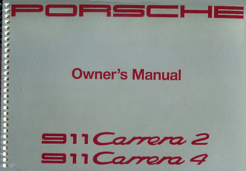 91 911 & Carrera Owners manual by Porsche