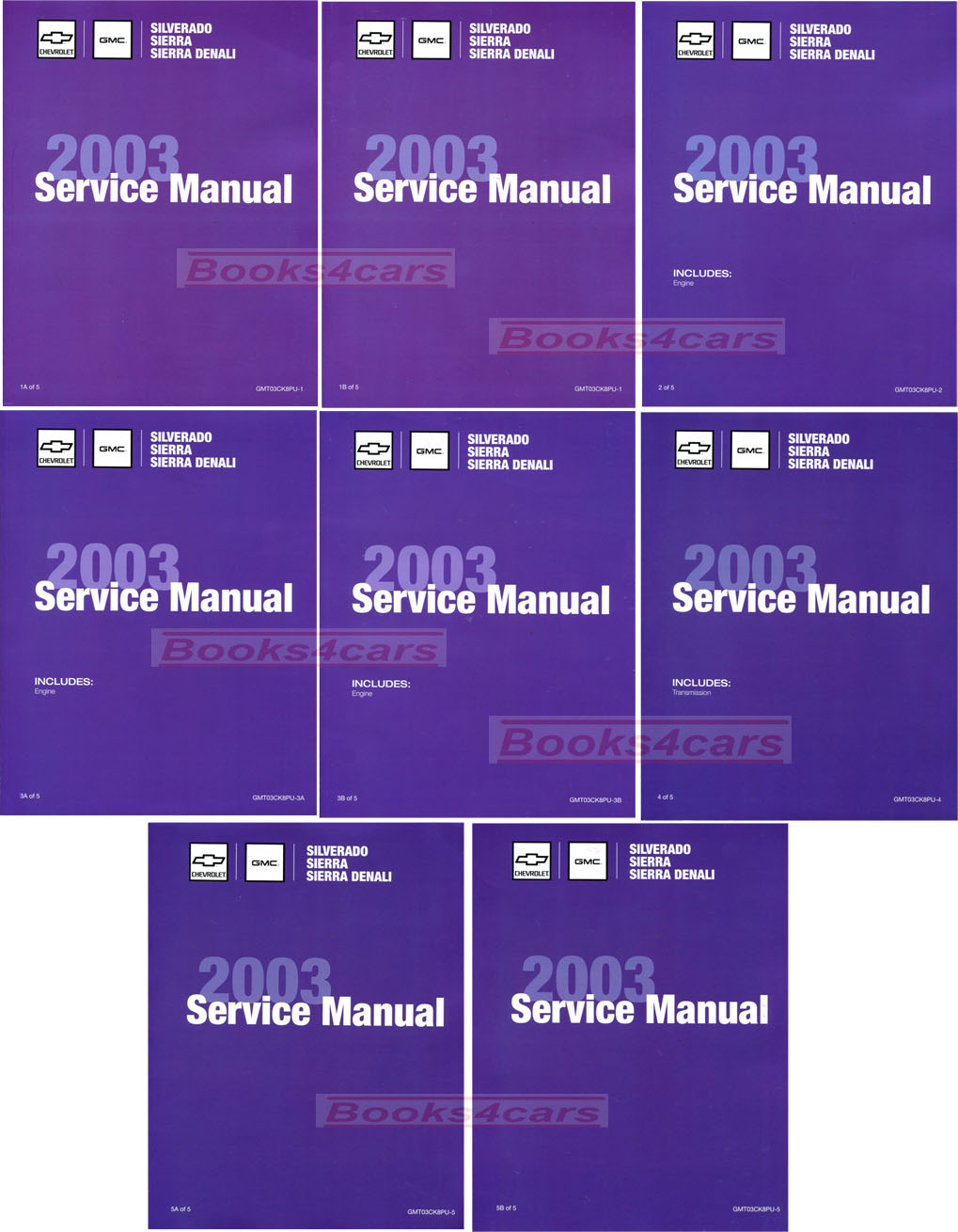 2003 Silverado Sierra Denali Shop Service Repair Manual by Chevrolet & GMC Truck includes HD and Diesel Duramax Engine