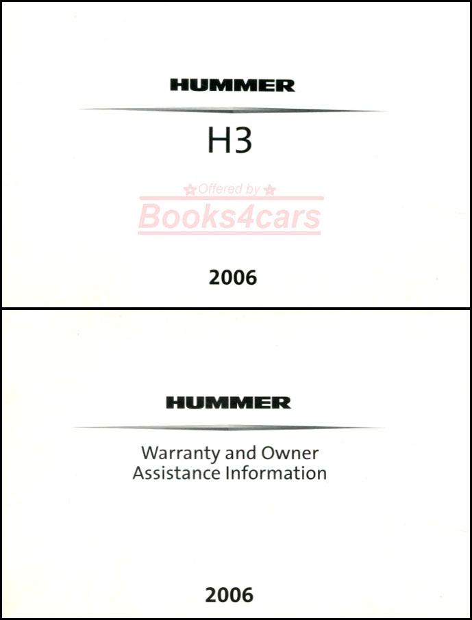 2006 H3 owners manual by Hummer