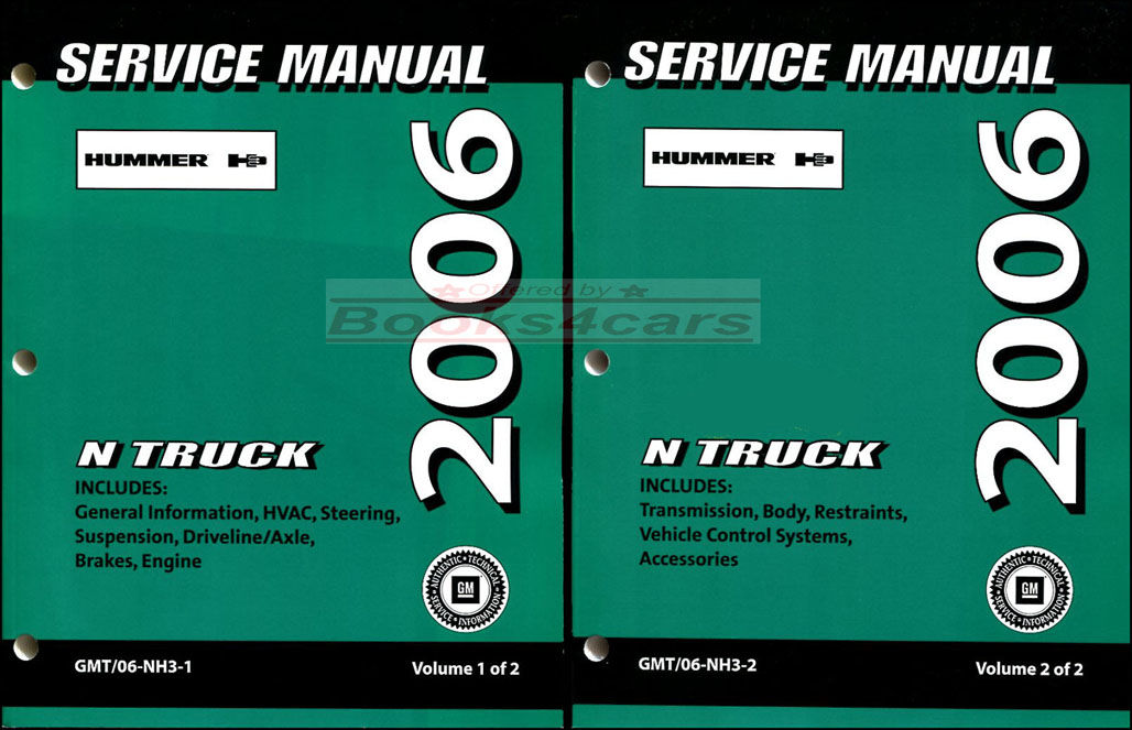 2006 H3 shop service repair manual by Hummer