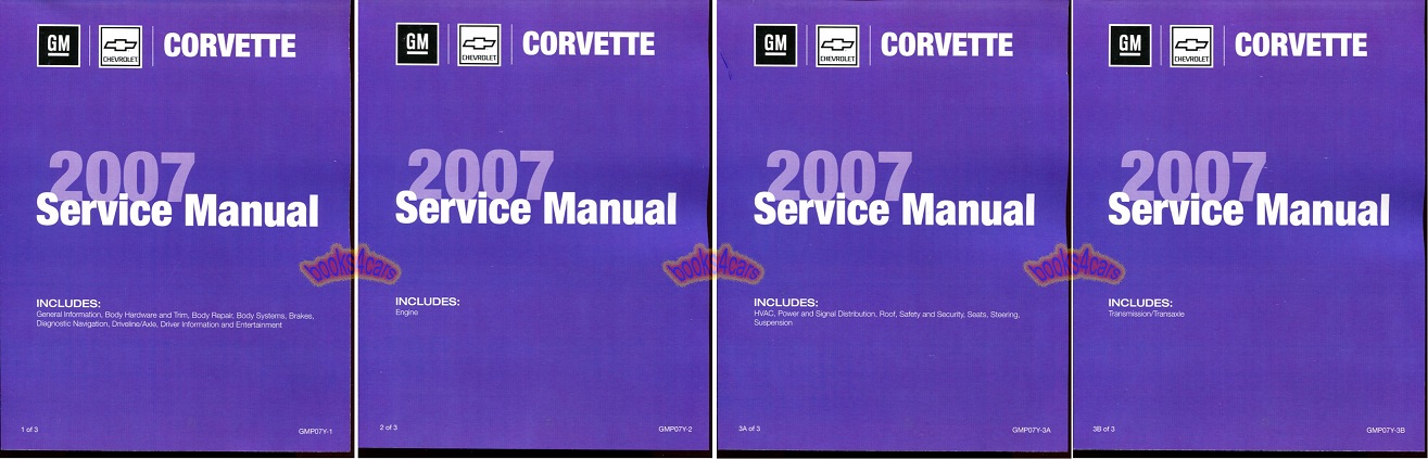 2007 Corvette shop service repair manual 3 volume set by Chevrolet