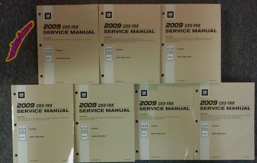 2009 Silverado & Sierra Shop Manual 7 volumes by Chevrolet & GMC Truck engines gas 4.8 5.3 6.0 6.2 7.0 Hybrid 6.0 Diesel 6.6