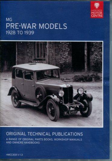 28-39 Pre-War MG Models CD-Rom Shop Manual