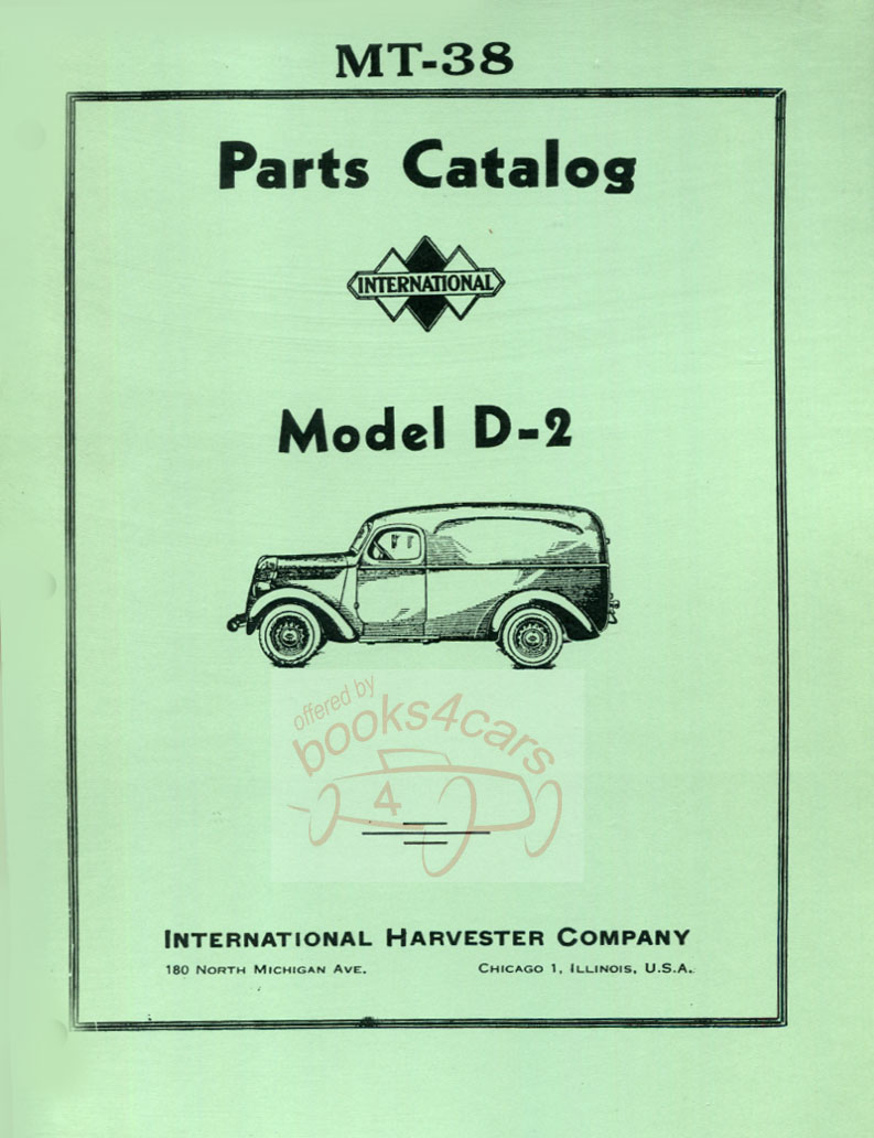 37-40 D2 International Parts Manual 208 pages