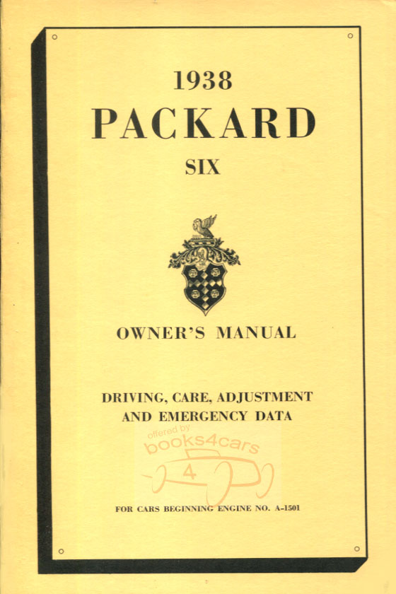 38 Six Owners manual by Packard: 48 pages
