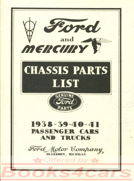 38-41 Chassis parts Manual by Ford