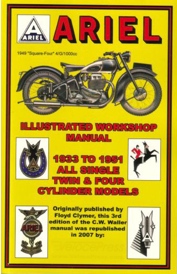 33-51 All Single Twin & Four cylinder Ariel Shop Service Repair Manual by Clymer 207 pages