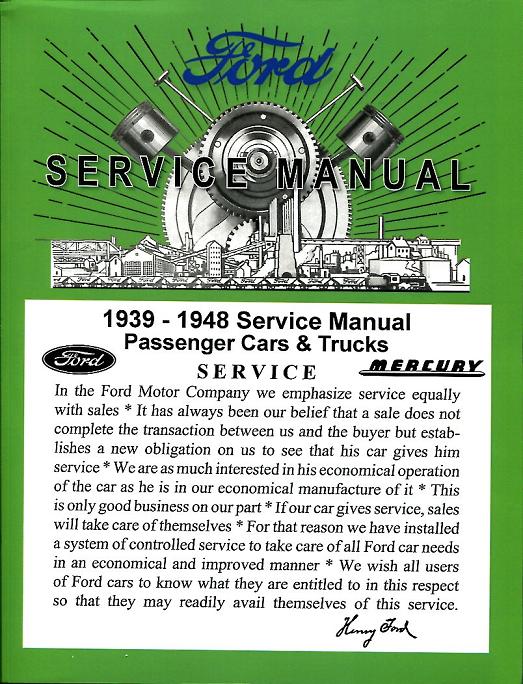 39-48 Car & Truck all models Factory shop service Repair manual 457 pages by Ford & Mercury