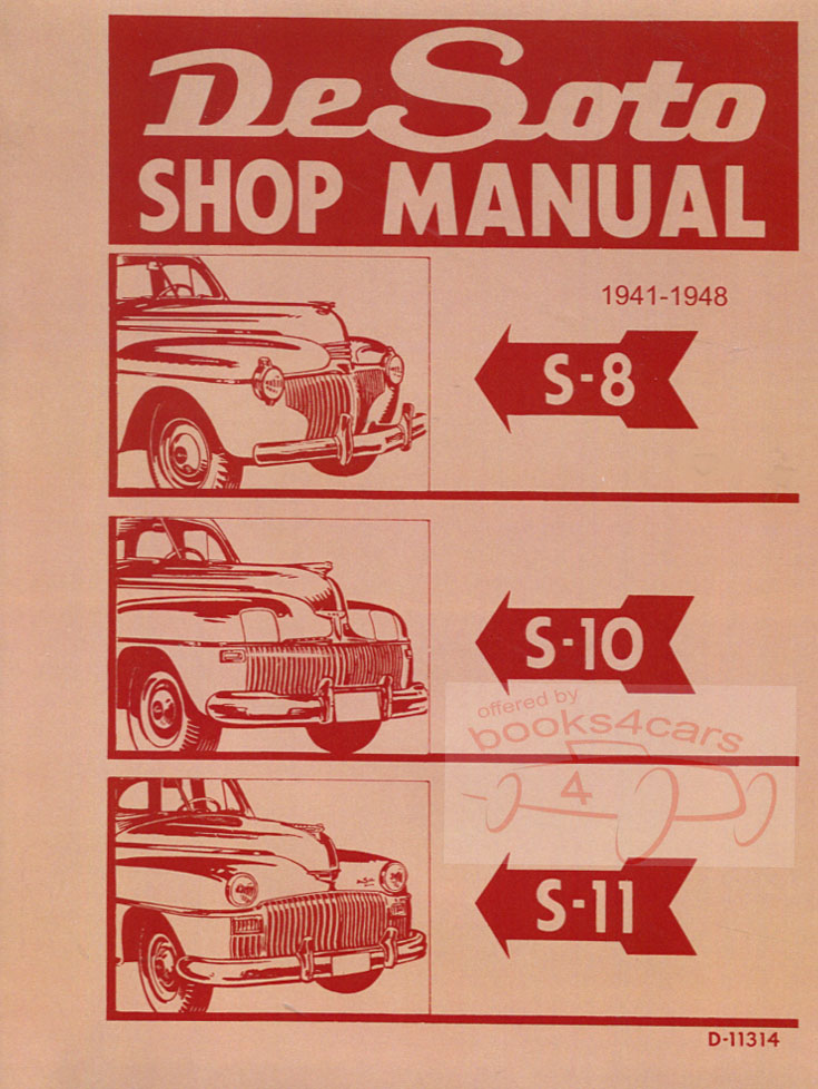 41-48 Shop service repair manual for all models 268 pgs by Desoto