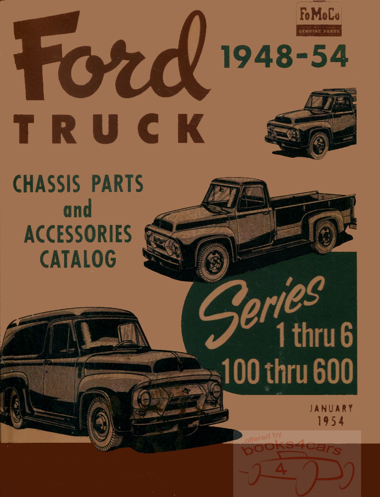 48-54 Chassis Parts and Accesories manual for Ford Trucks 656 pgs