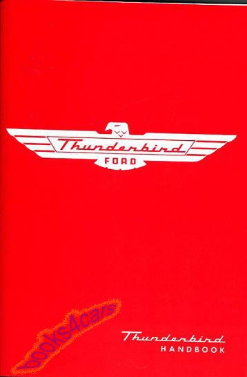 55 T-Bird Owners Manual by Ford for Thunderbird