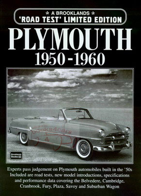 50-60 compliation of articles about Plymouth published in 92 page book portfolio form resulting in a history of the marque between 1950 and 1960