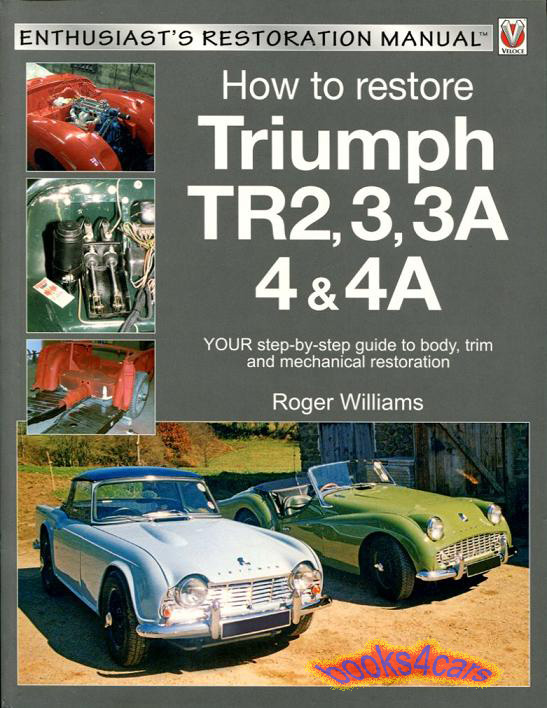 How to Restore TR2 TR3 TR3A Tr4 4a Triumph: 208 pages by Roger Williams for TR 2 3 & 3A 4 4A