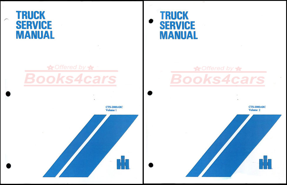 57-64 Shop Service Repair Manual 2-volume set by International Harvester for all A B C series pickups & Metro trucks