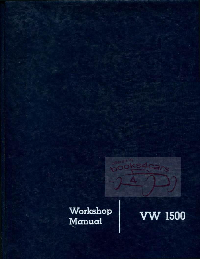 61 Volkswagen 1500 Shop Service Repair Manual