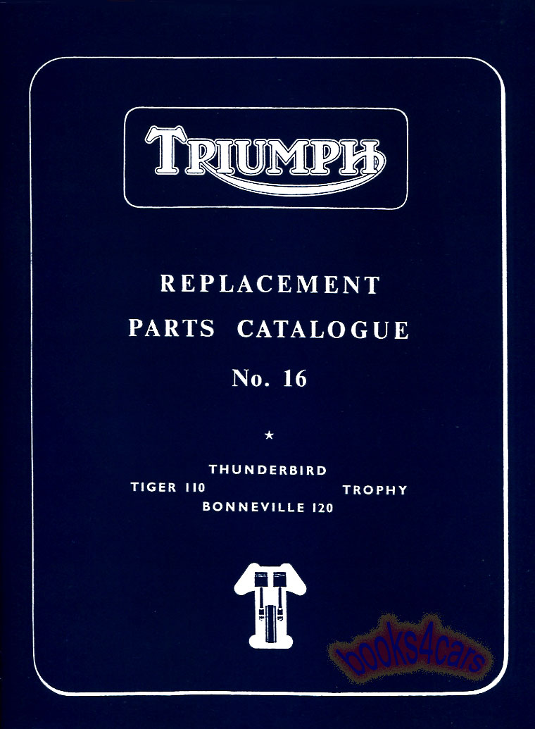 60-62 Parts Manual by Triumph Motorcycles for Bonneville Tiger110 Thunderbird Trophy 650 #16