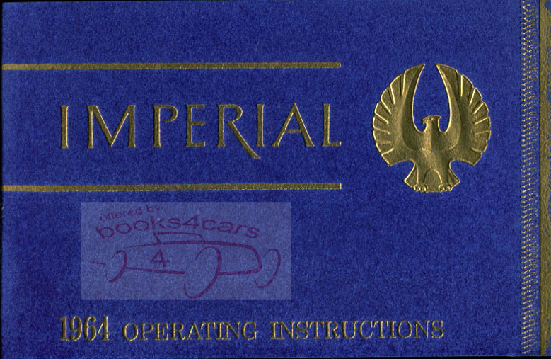 64 Imperial Chrysler Owners Manual