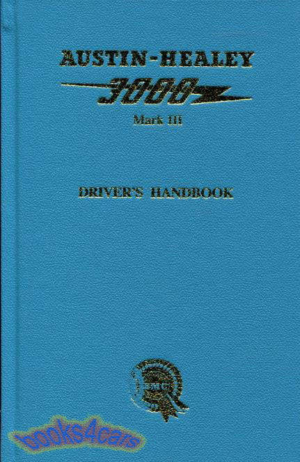 64-67 Mk3 Owners Manual for Austin Healey 3000 Mk 3
