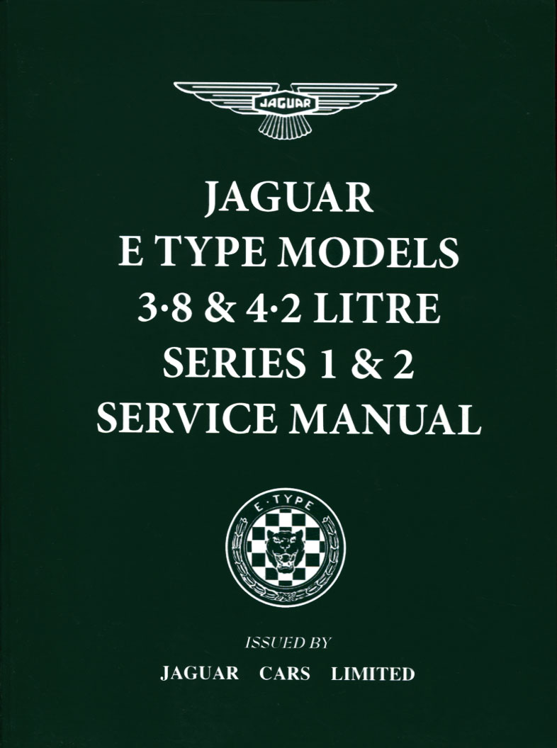 61-71 Jaguar XKE E-Type 3.8 & 4.2 Series 1 & 2 Factory Shop Service Repair Manual, 800 pages. 4 lbs.