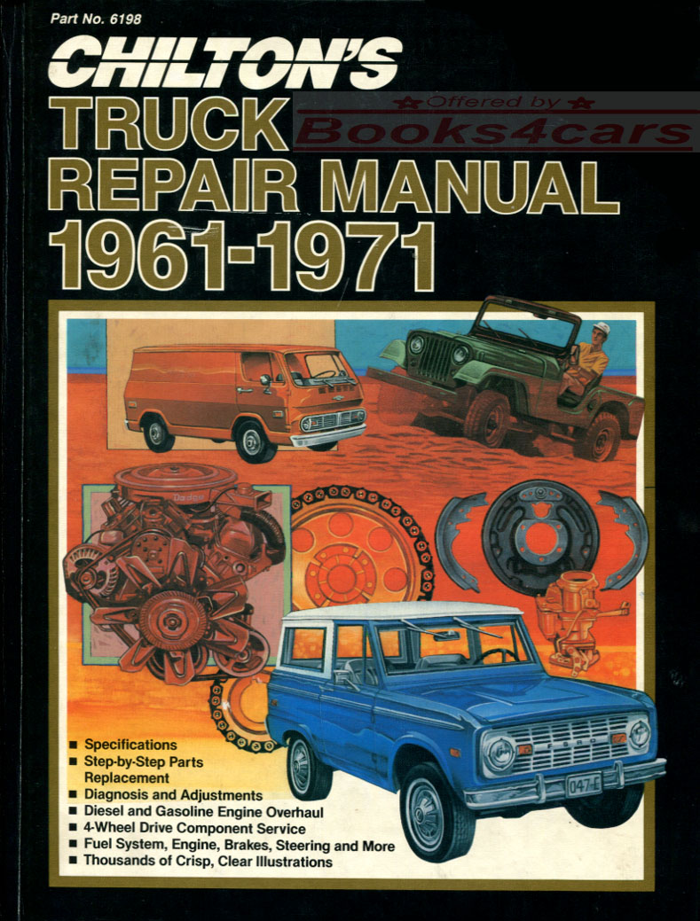 61-71 Domestic Truck Shop Service Repair Manual by Chiltons