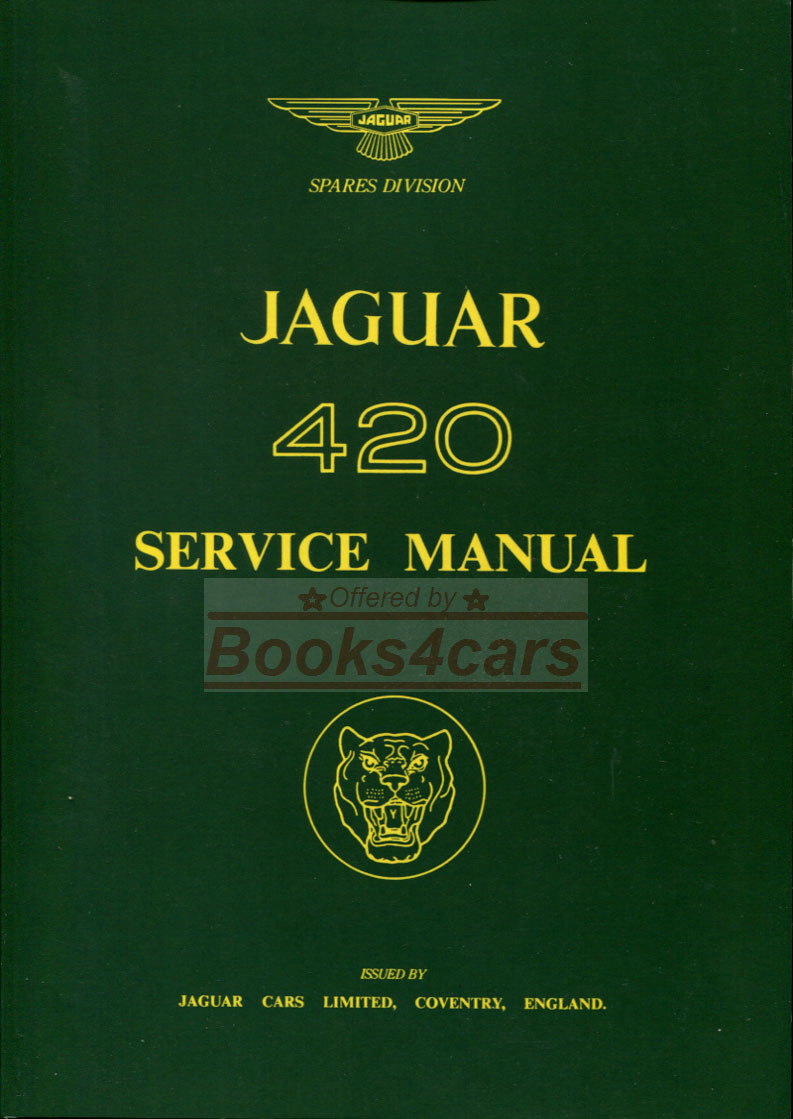 420 Official shop Service repair Manual 200 pages 1967 by Jaguar