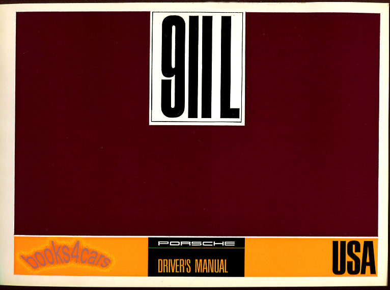 68 911L USA Owners Manual by Porsche