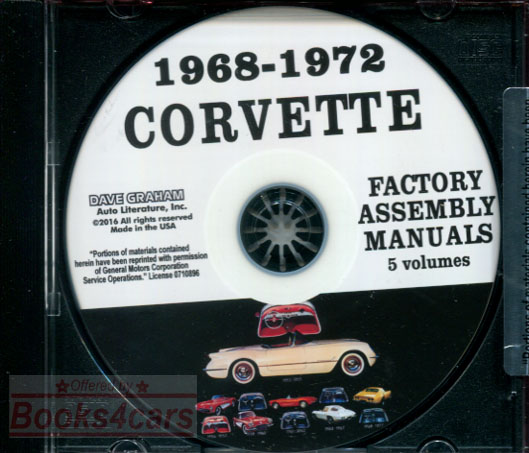 68-72 Corvette Factory Assembly Manual on CD