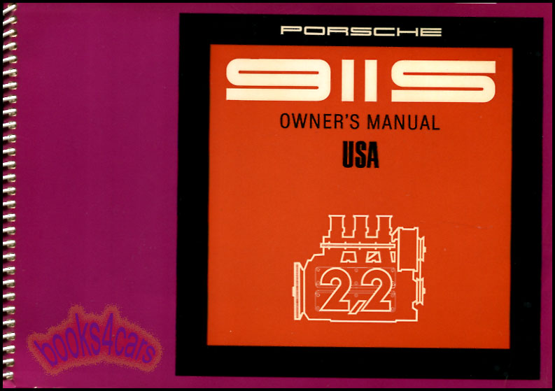 70 911S owners manual by Porsche for 911 S