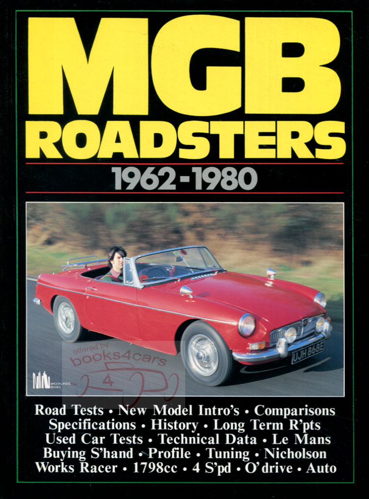 62-80 MGB Roadsters portfolio of articles about best-selling MG, 100 pages compiled by Brooklands