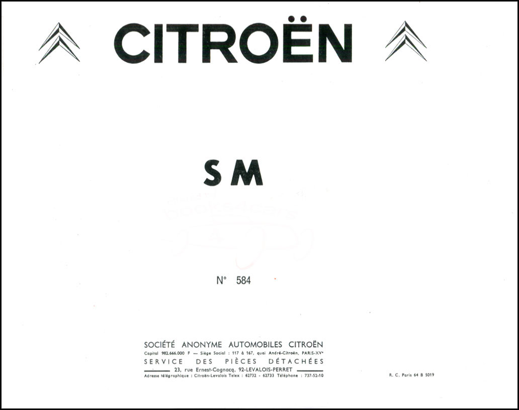 70-75 spare Parts Manual SM by Citroen French German English