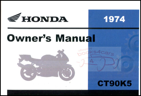 74 Trail 90 CT90K5 owners manual by Honda