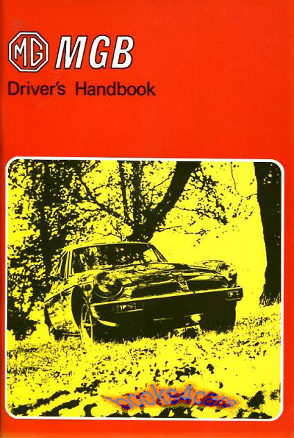 75 Owners Manual US, 100 pgs. MGB