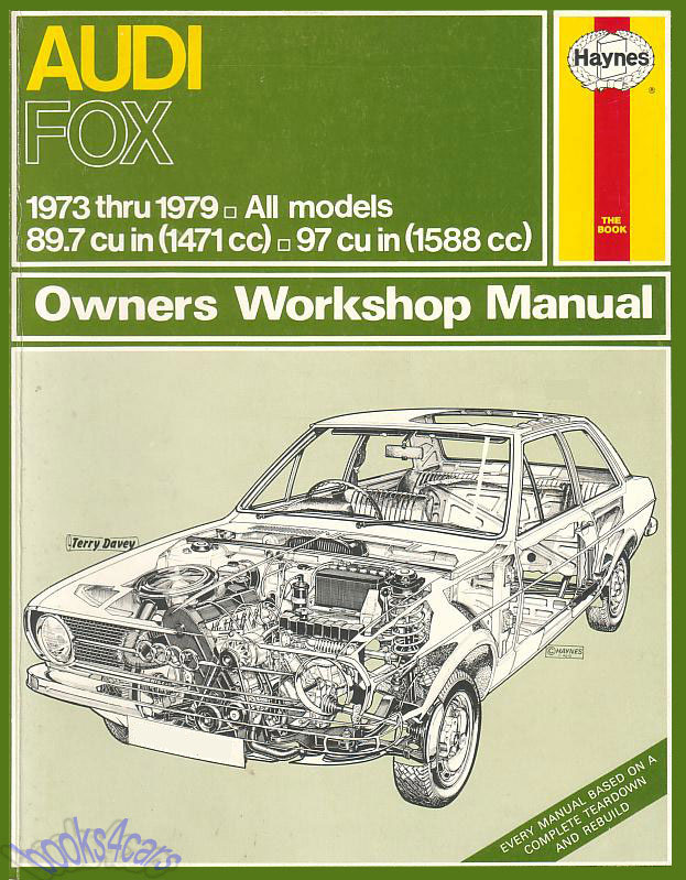 73-79 Audi Fox shop service repair manual by Haynes