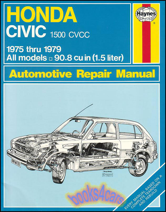 75-79 Honda Civic 1500 CVCC shop service repair manual by Haynes