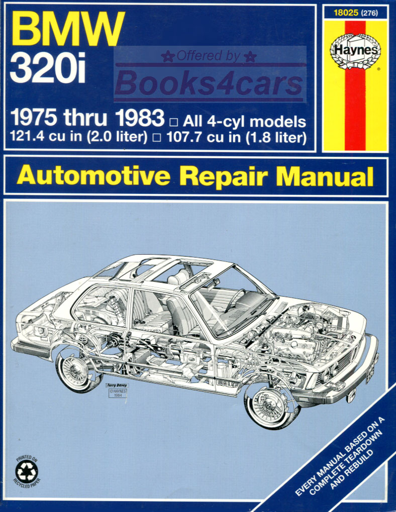 75-83 BMW 320i shop service Repair manual by Haynes