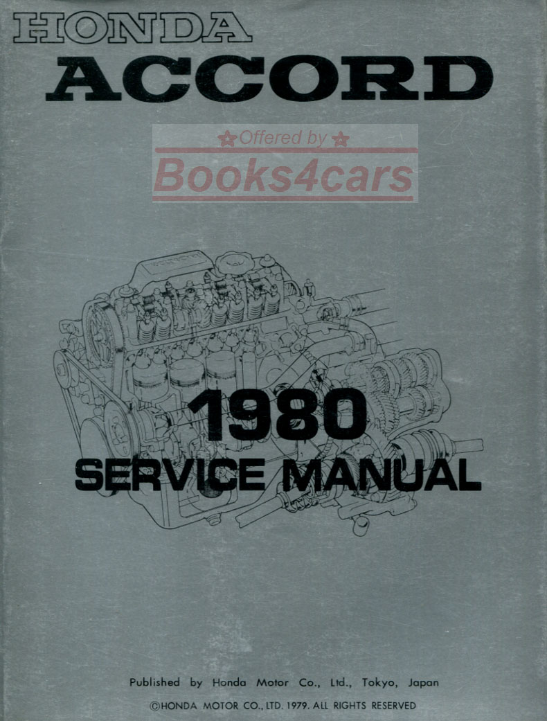 80 Accord Service Manual, used factory book