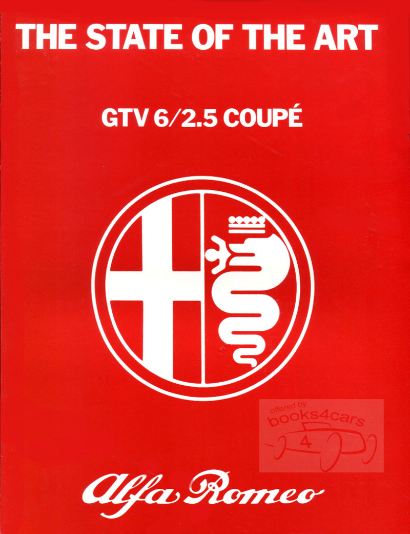 81 Alfa Romeo GTV6 Sales Brochure GTV 6 GTV-6