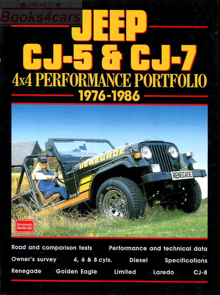 76-86 CJ5 CJ7 Portfolio of road test articles about Jeep 4x4's 140 page performance edition by Brooklands