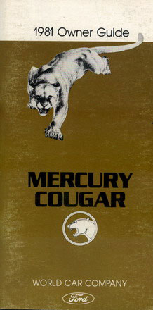 81 Cougar Owner's Manual by Mercury