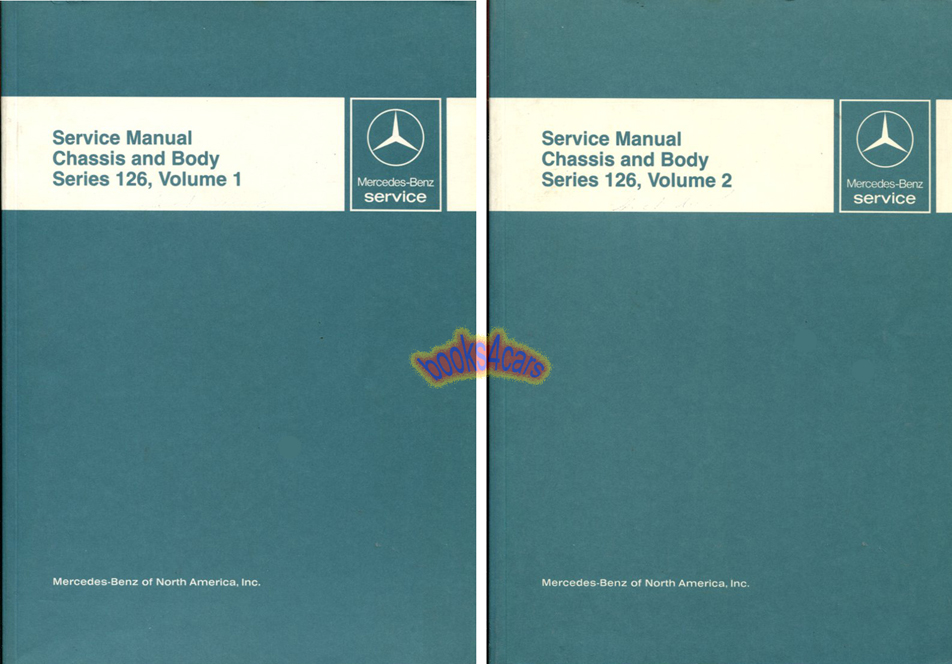 81-85 126 Chassis & Body Shop Service Repair Manual by Mercedes for 380SEL 500SEL 380SE 500SE 380SEC 500SEC 300SD 350SDL 280SE 280SEL 380 500 500 280 SE SD SEL SEC SDL