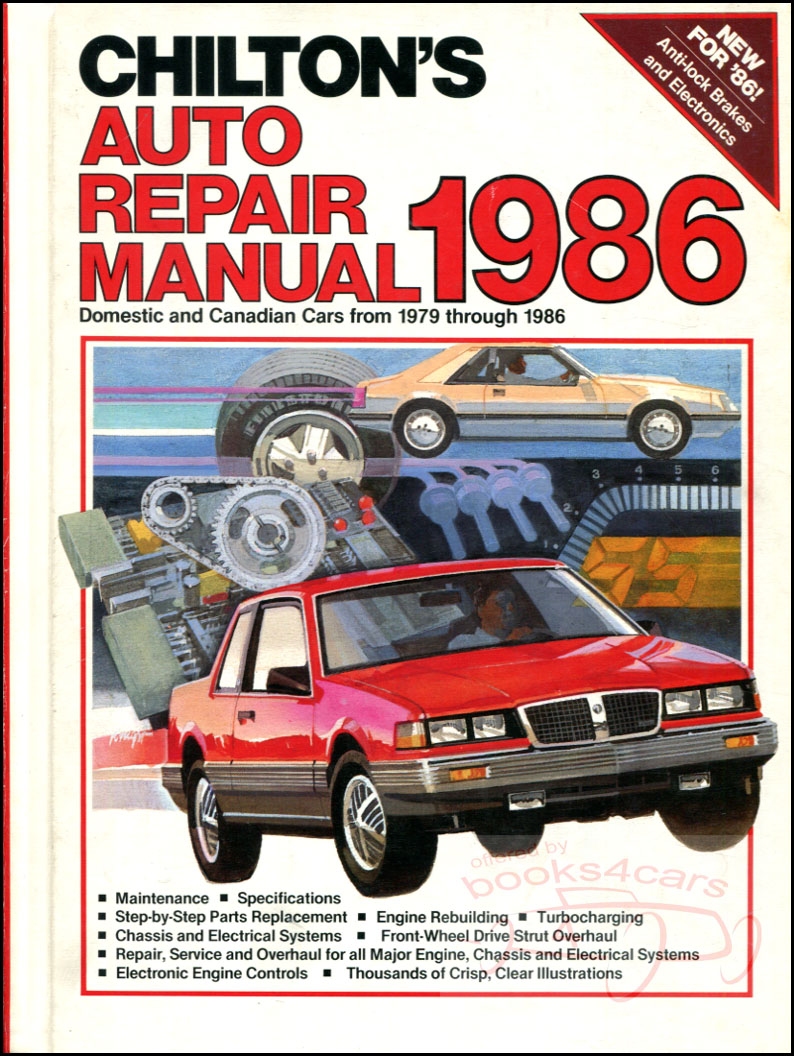 79-86 Chilton's Domestic Car Repair Manual for U.S. and Canadian Models