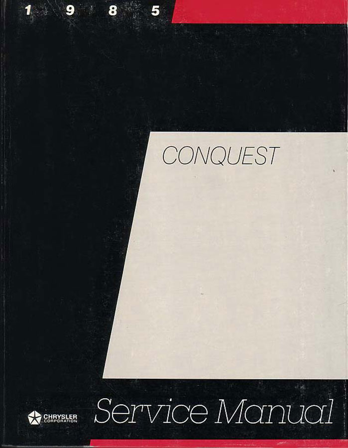 85 Conquest Shop Service Repair Manual by Chrysler Plymouth Dodge also applicable to Mitsubishi Starion
