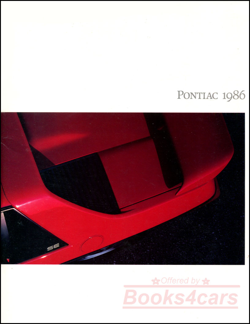 86 Pontiac Sales Brochure