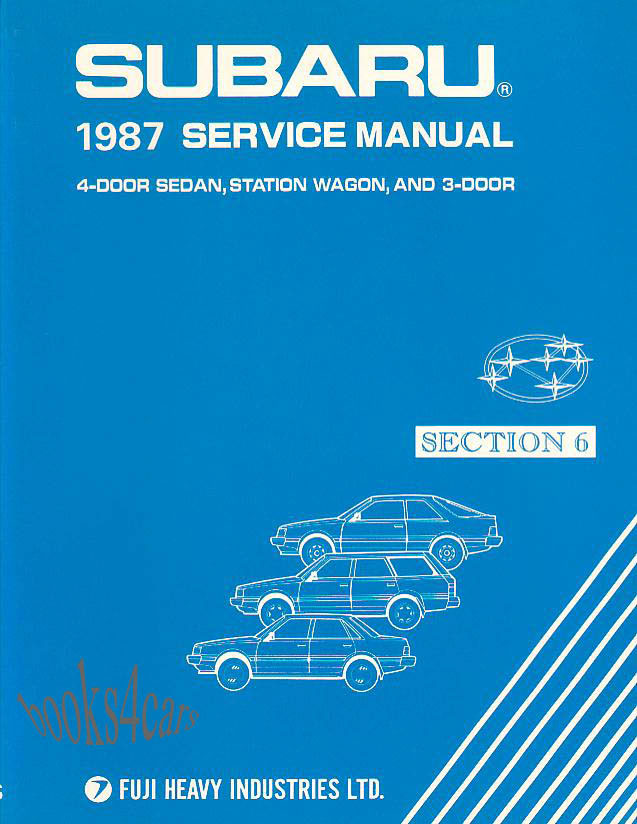 87 Electrical Shop Service Manual for 4-door sedan station wagon & 3-door by Subaru Section6